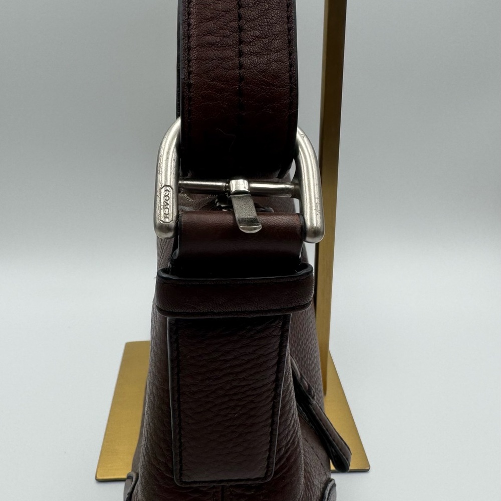 Auth Coach Y2K East West Pebbled Leather Soho Crossbody Handbag Brown F12321 - Picture 7 of 16